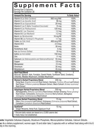 Women’s 100 Multivitamin – 60 Capsules - Nature's Answer - SuperfoodShop