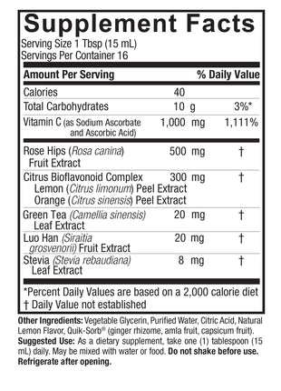 Vitamine C-1000 + Bioflavonoïden – Vloeibaar – 240ml