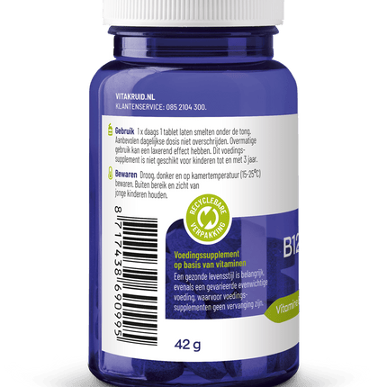 Vitamine B12 Combi met folaat - De Ultieme Energieboost voor Je Lichaam - Vitakruid - SuperfoodShop