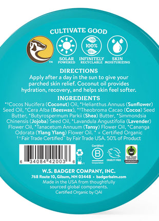 Badger Coconut After Sun Balm – 56 g – Bio &amp; Regenerierend