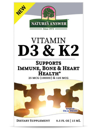 Vitamine D3 & K2 Druppels - 250 doseringen - Nature's Answer - SuperfoodShop