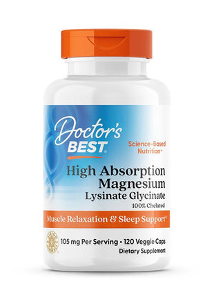 High Absorption Magnesium – 105 mg per dosering - 120 Capsules - Doctors Best - SuperfoodShop
