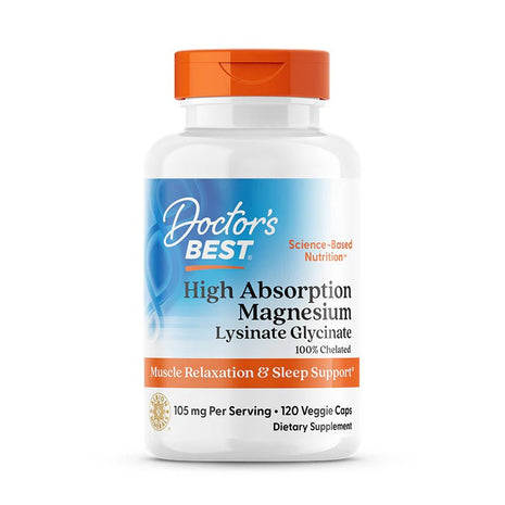 High Absorption Magnesium – 105 mg per dosering - 120 Capsules - Doctors Best - SuperfoodShop