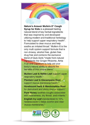 Mullein - X Kids Hoestsiroop – Natuurlijke Hoestdrank voor Kinderen (120 ml) - Nature's Answer - SuperfoodShop