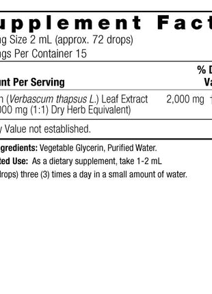 Mullein Leaf (Koningskaars) Extract – (30ml) - Nature's Answer - SuperfoodShop