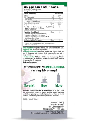 Vlierbessen Extract - Sambucus 120ml - Nature's Answer - SuperfoodShop