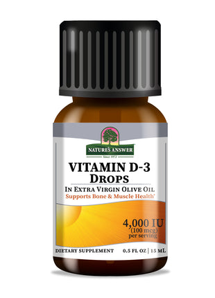 Vitamin D3 4000 IE – Tropfen mit Olivenöl (300 Dosen / 50 ml)