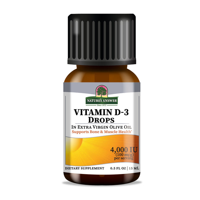 Vitamin D3 4000 IE – Tropfen mit Olivenöl (300 Dosen / 50 ml)