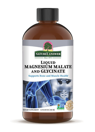 Flüssiges Magnesiumbisglycinat und -malat – Mandarinengeschmack (480 ml)