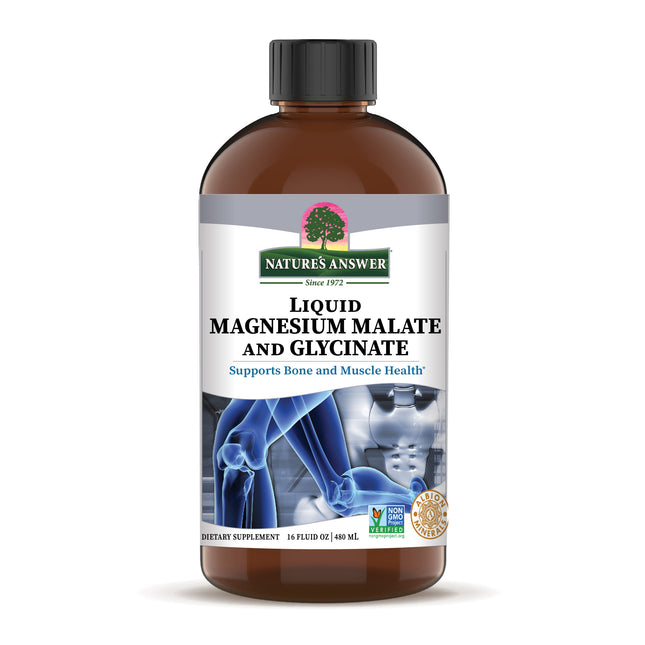 Flüssiges Magnesiumbisglycinat und -malat – Mandarinengeschmack (480 ml)